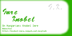 imre knobel business card